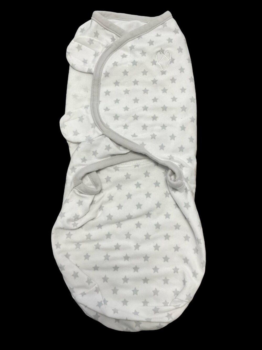👣 5/$25 - White/Grey Star Print Swaddle Blanket